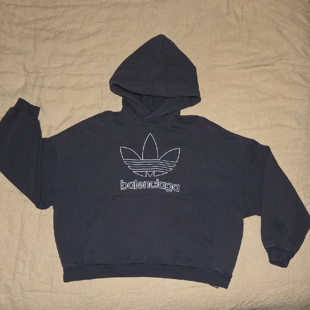 Balenciaga x Adidas Logo Print Hoodie